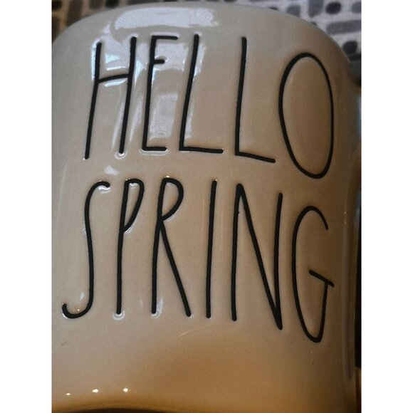 Rae Dunn Mug Hello Spring Coffee Tea Cup 18 Oz Ceramic Easter Spring Gift - Picture 4 of 5